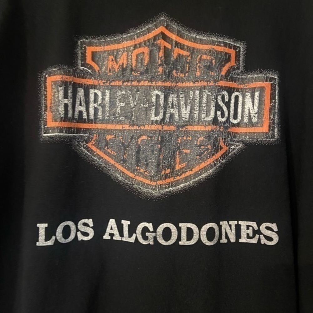 Harley Davidson XL Motorcycle Biker T-Shirt Los Algodones Mexico Short Sleeve